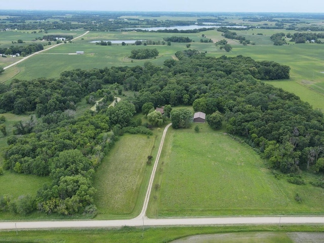 aerial view with a rural view