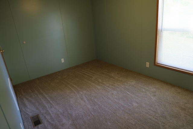 unfurnished room featuring carpet