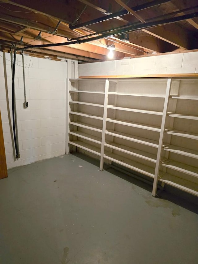 view of basement