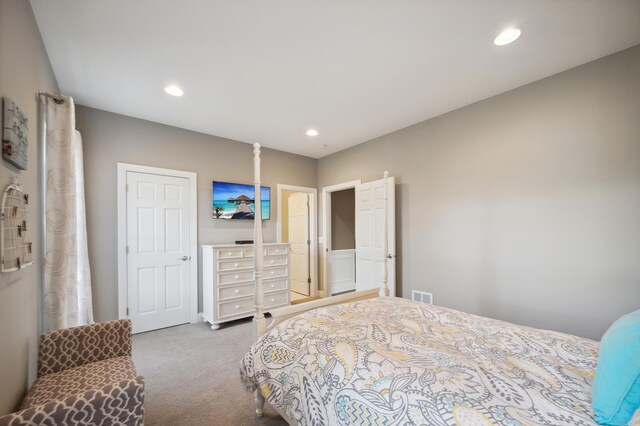 bedroom with carpet floors