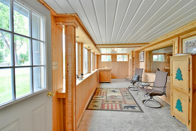46350 Cambridge Dr, Stanchfield, MN 55080 - doorway to outside with wood walls