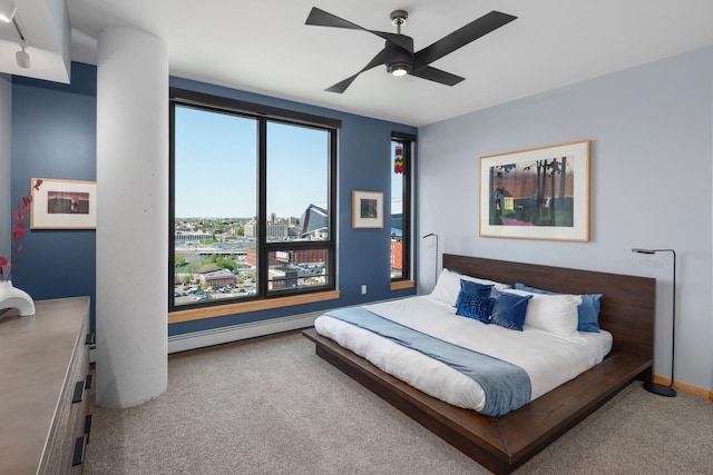 1240 2nd St Unit 1201, Minneapolis, MN 55415 - bedroom featuring carpet flooring and a ceiling fan