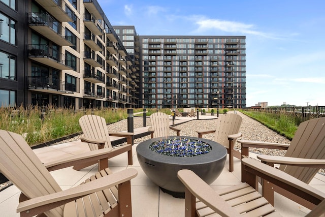1240 2nd St Unit 1201, Minneapolis, MN 55415 - view of patio featuring an outdoor fire pit