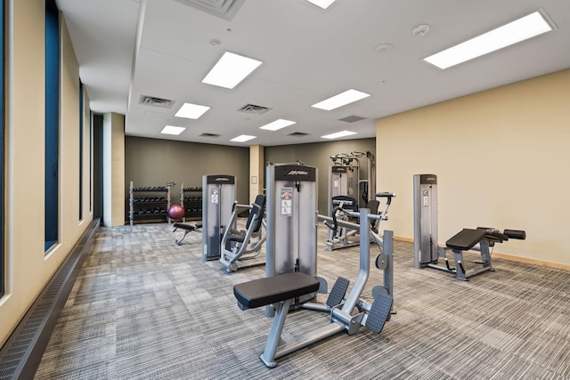 1240 2nd St Unit 1201, Minneapolis, MN 55415 - workout area featuring carpet flooring