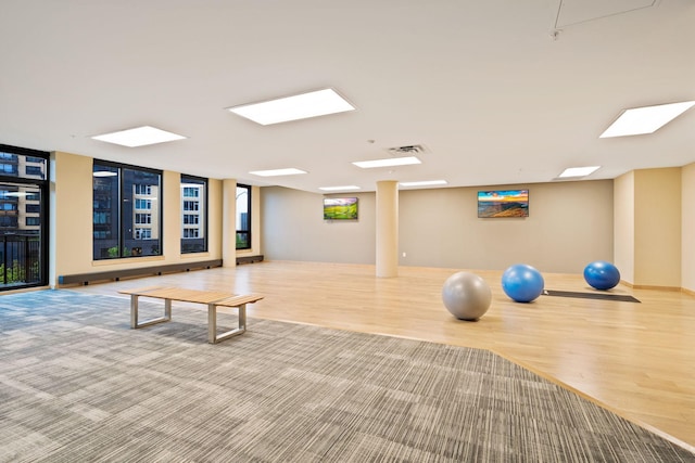 1240 2nd St Unit 1201, Minneapolis, MN 55415 - exercise area featuring wood finished floors