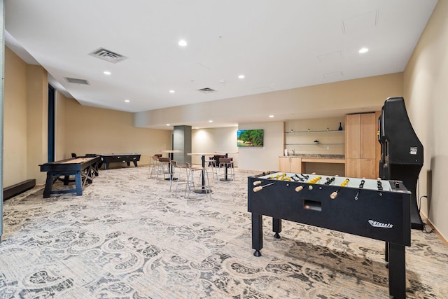 1240 2nd St Unit 1201, Minneapolis, MN 55415 - game room with recessed lighting and carpet