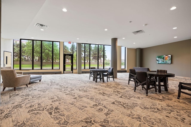 1240 2nd St Unit 1201, Minneapolis, MN 55415 - building lobby with recessed lighting and floor to ceiling windows
