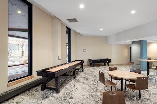 1240 2nd St Unit 1201, Minneapolis, MN 55415 - recreation room with billiards and recessed lighting