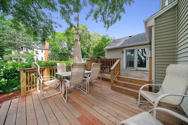 view of wooden deck