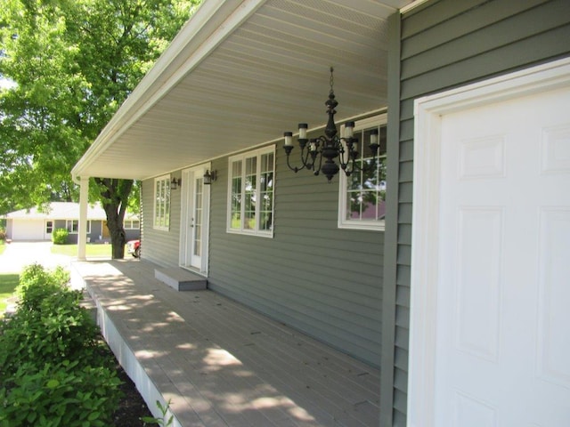 view of patio featuring a porch