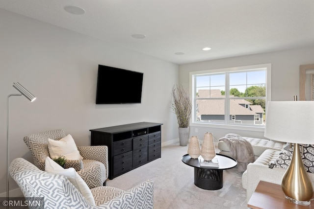 view of carpeted living room