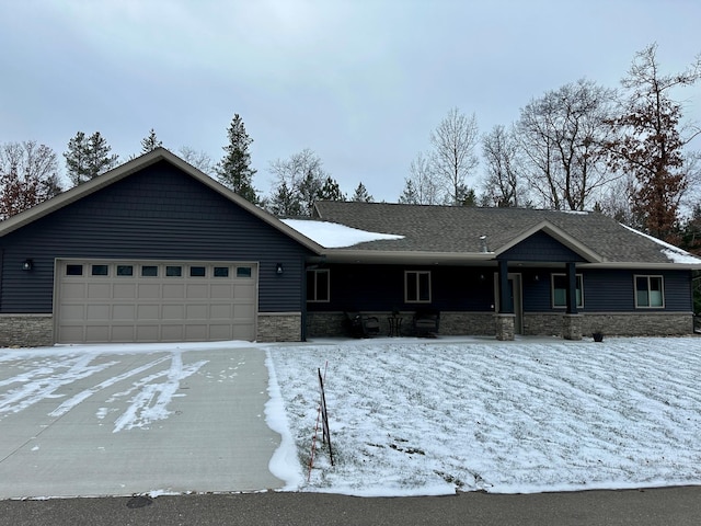 view of front of home with a garage