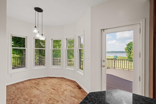 interior space featuring hardwood / wood-style flooring