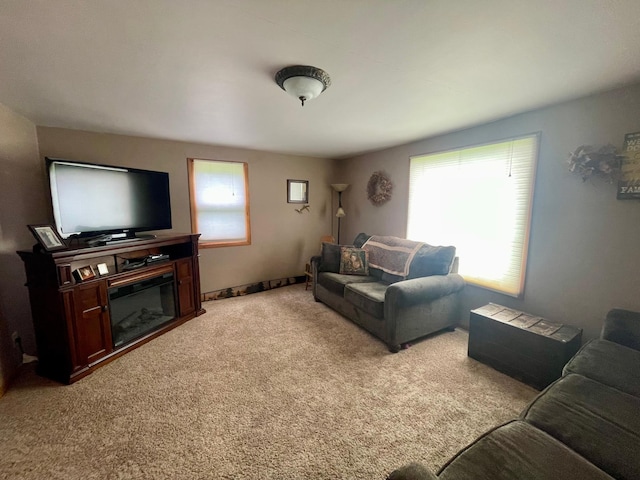 view of carpeted living room