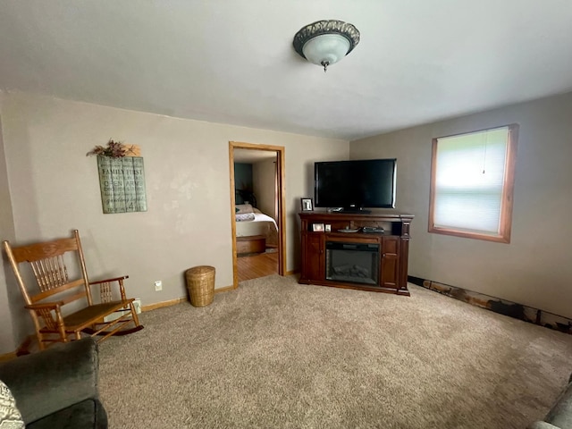 view of carpeted living room