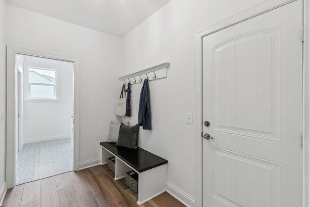 mudroom with tile patterned flooring