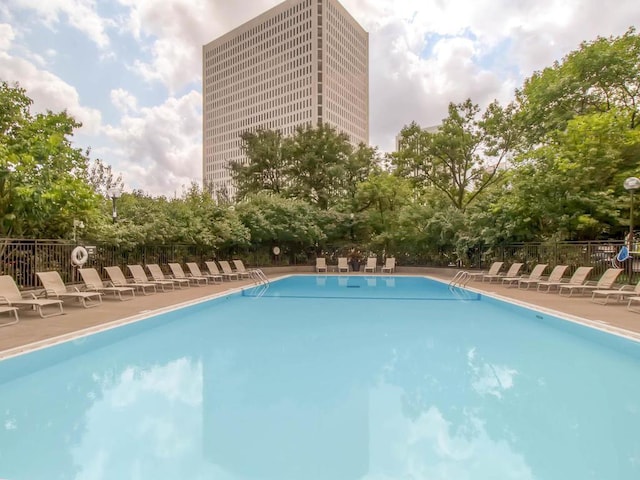 view of pool with a patio area