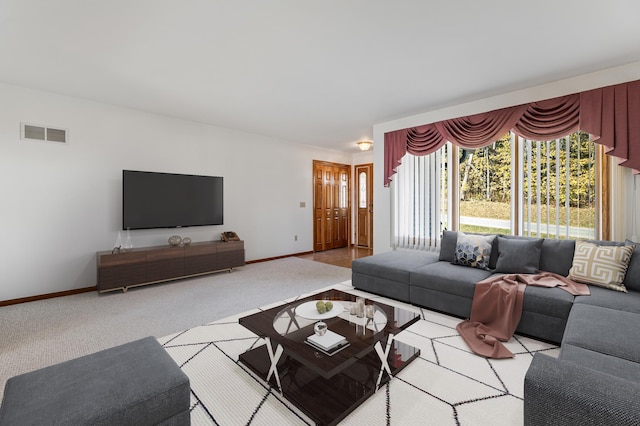 view of carpeted living room