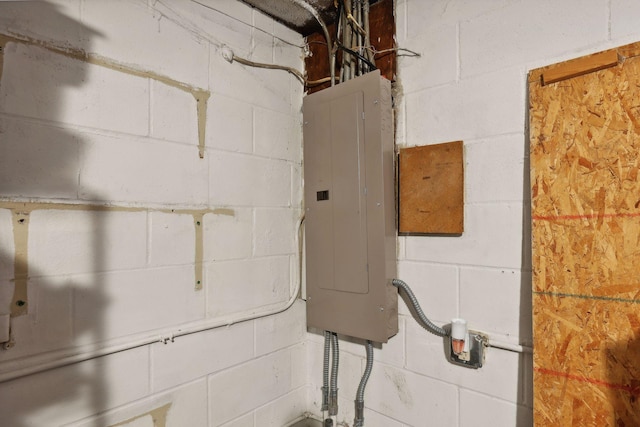 utility room featuring electric panel