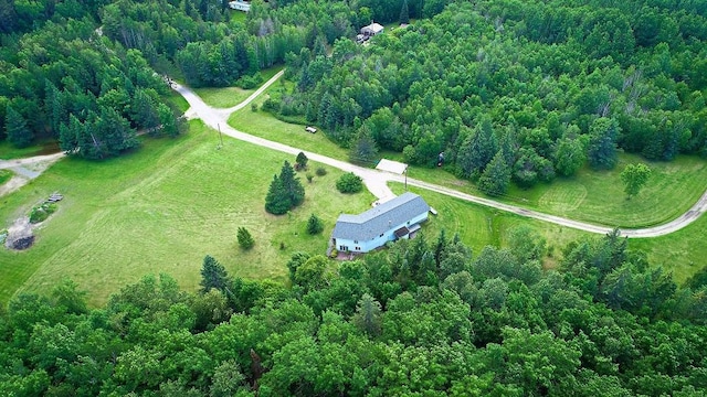 bird's eye view featuring a rural view