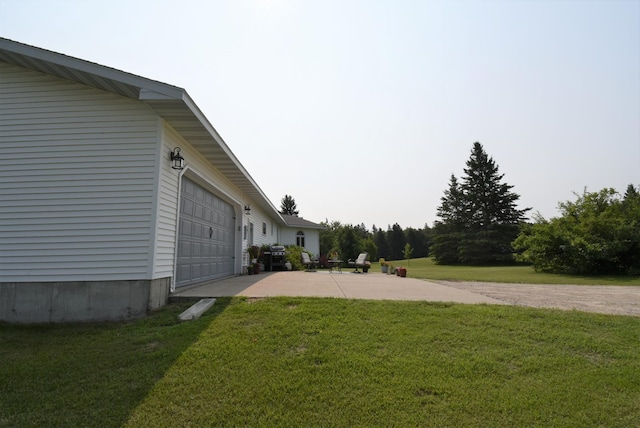 exterior space featuring a garage