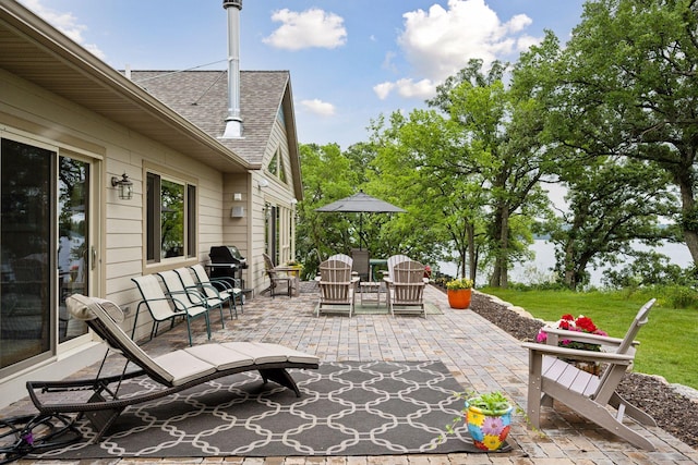 view of patio featuring area for grilling