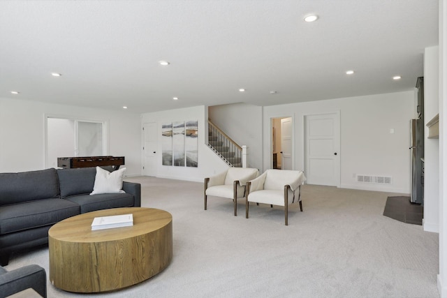 view of carpeted living room