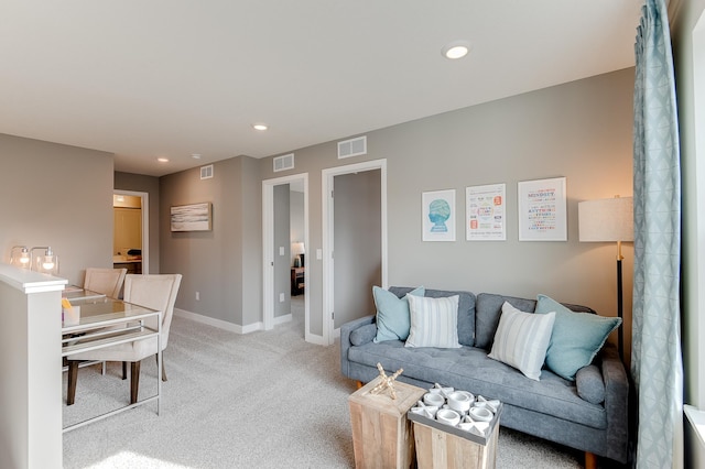 view of carpeted living room