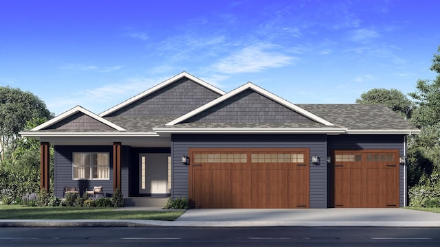 craftsman inspired home with a garage