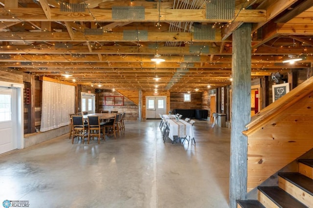 16305 57th St SE, Kindred, ND 58051 - misc room featuring finished concrete floors and stairs