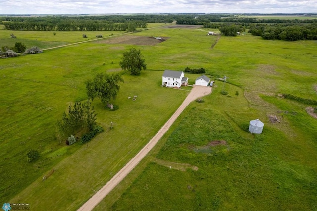 16305 57th St SE, Kindred, ND 58051 - aerial overview of property's location with rural landscape and agricultural land