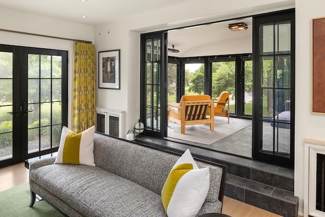 interior space featuring french doors