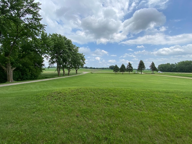 view of home's community featuring a lawn