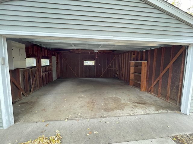 garage featuring electric panel