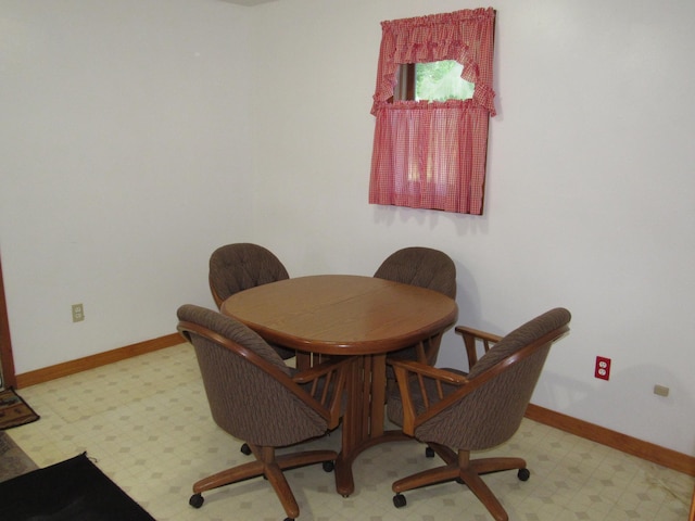 view of dining area