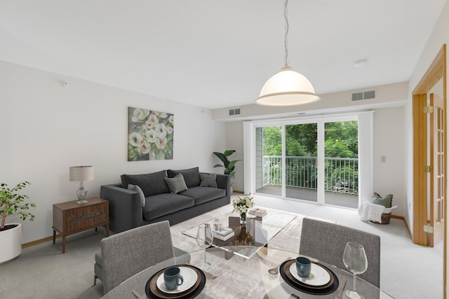 view of carpeted living room