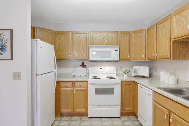 kitchen with white appliances