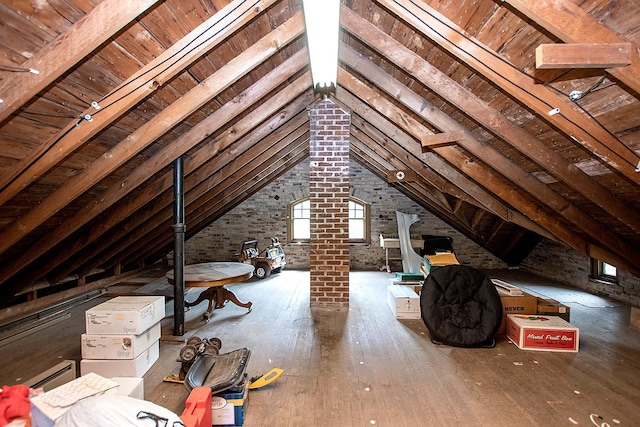 view of attic