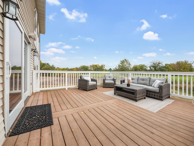 1599 Donway Ct NE, Alexandria, MN 56308 - wooden deck featuring an outdoor living space