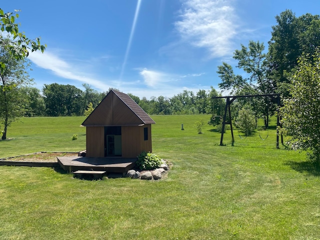 view of shed