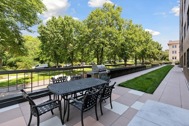 view of patio / terrace with area for grilling