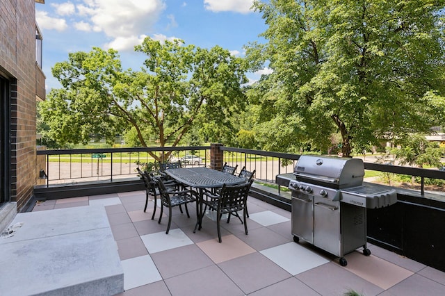 view of patio with grilling area