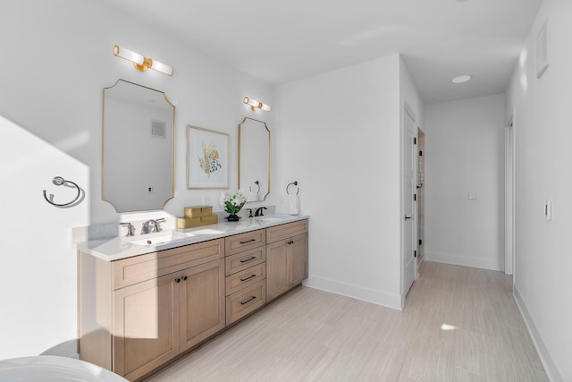 bathroom with vanity