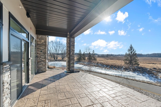 view of patio featuring a rural view