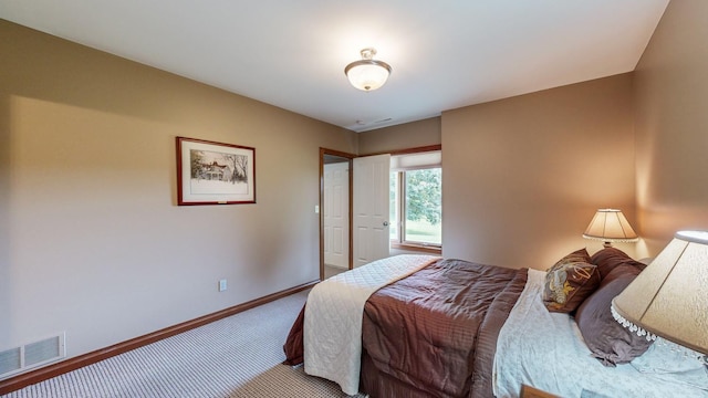 view of carpeted bedroom