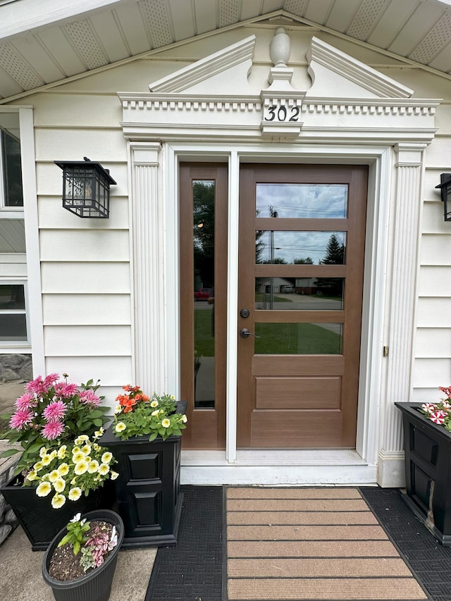 view of doorway to property