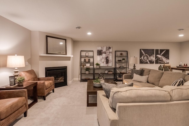 view of carpeted living room