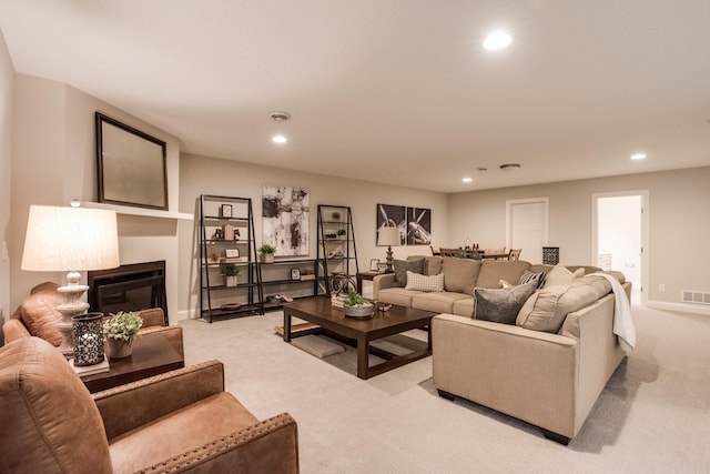 view of carpeted living room