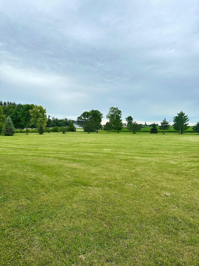 view of yard with a rural view