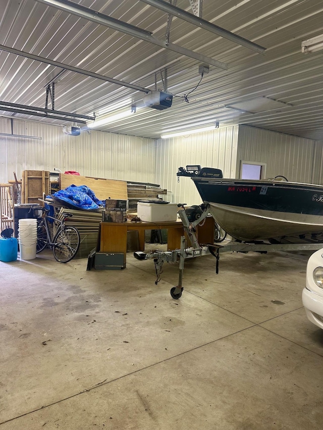 garage featuring a garage door opener